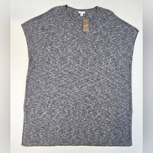 J Jill Pure Pullover Tunic Women Large Petite Caper Heathered Sleeveless Top $98